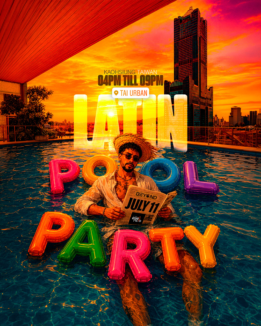 LATIN PARTY • JULY 11 • TAI URBAN • KAOHSIUNG TAIWAN